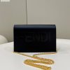 fendi CROPPED wallet on chain mini black bag for woman 135cm5
