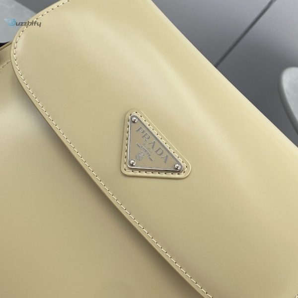 prada cleo brushed shoulder bag with flap beige for women womens bags 11in 11 11cm buzzbify 11 11