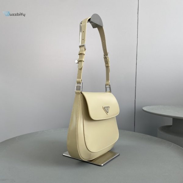 prada cleo brushed shoulder bag with flap beige for women womens bags 9in 6 6cm buzzbify 6 6
