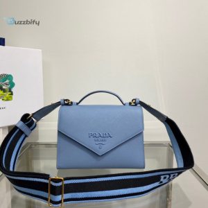 prada monochrome saffiano bag blue for women womens bags 8