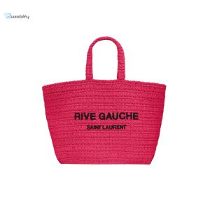 rive gauche supple in raffia crochet pink for women 688864gaaa15693 15 inches 38 cm buzzbify 1