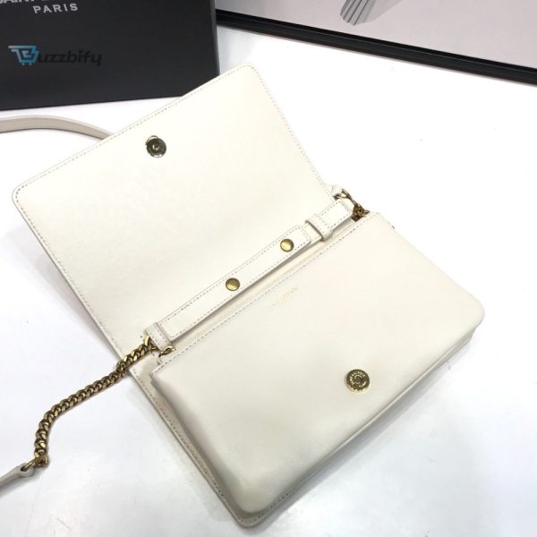saint laurent angie patent handbag white for women 8 11