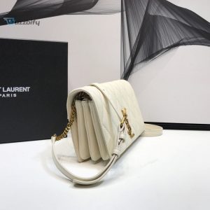 saint laurent angie patent handbag white for women 8 2
