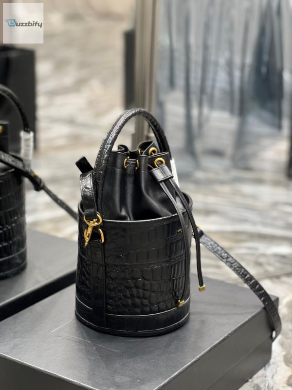 saint laurent bahia small bucket bag black for women 10 11
