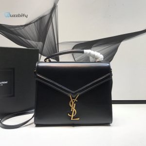 Saint Laurent Cassandra Medium Top Handle Bag In Grain Black For Women 9.6In24.5Cm Ysl 623931Bow0w1000