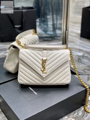 Saint Laurent Uptown Pouch Cream In Canvas For Women 10.6in 27cm YSL 565739FAACG9583