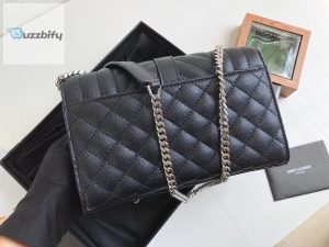 Saint Laurent Envelope Small Bag In Mix Matelassé Grain De Poudre Black For Women 8.2In21cm Ysl 600195Bow921000