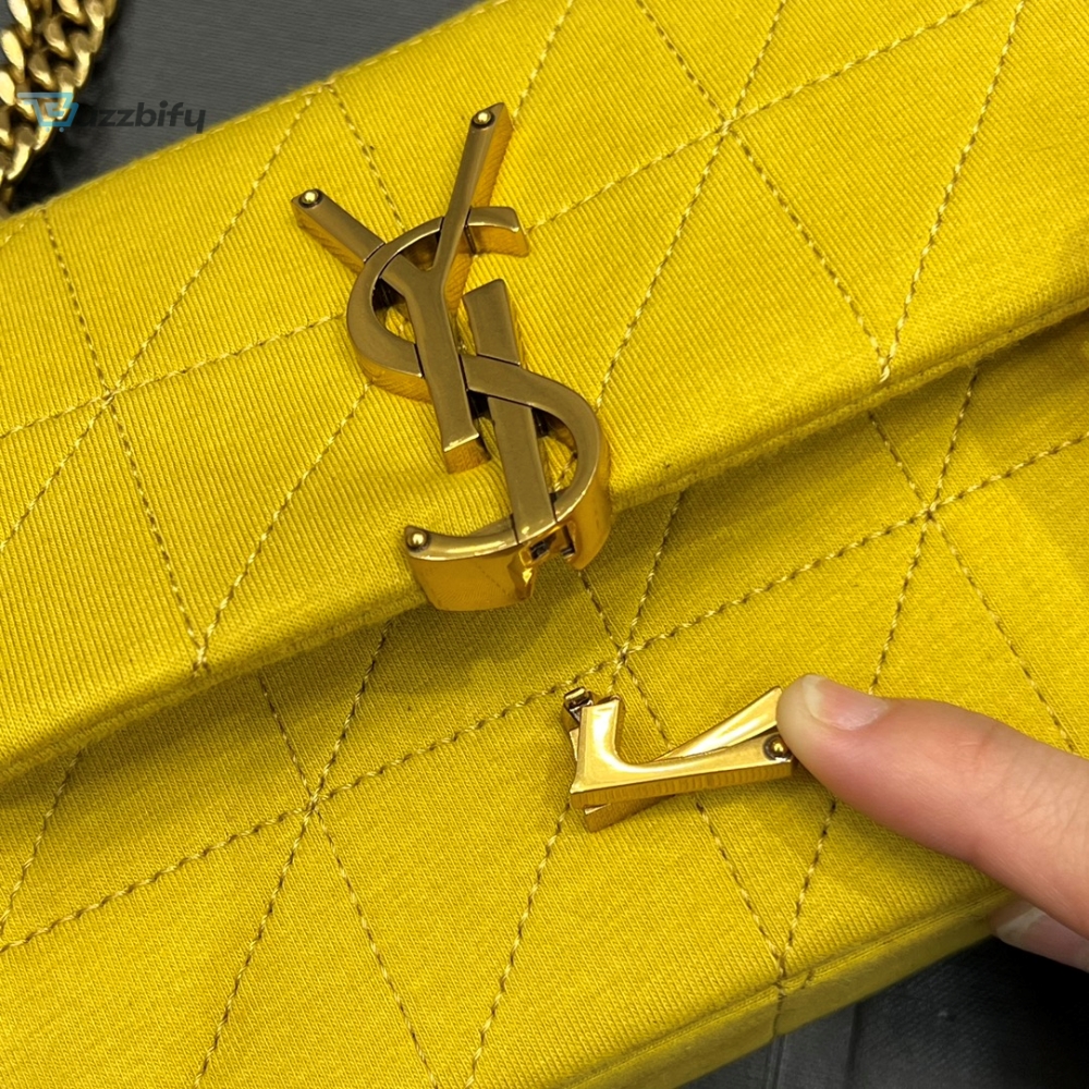 Saint Laurent Jamie Mini Chain Bag Yellow For Women, Women’s Bags 6.9in/17.5cm YSL 