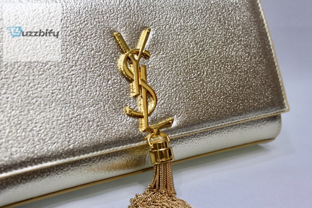Saint Laurent Kate Chain Wallet With Tassel Yellow Copper For Women 10.2in/26cm YSL 
