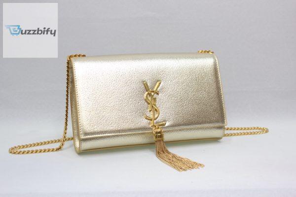 saint laurent kate chain wallet with tassel yellow copper for women 10 10