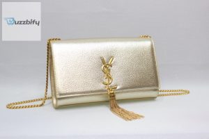 saint laurent kate chain wallet with tassel yellow copper for women 10 3