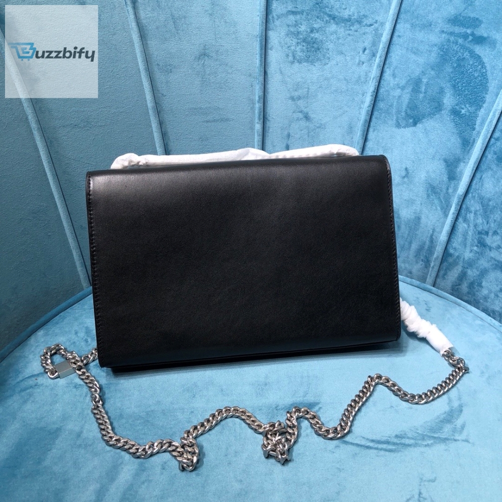 Saint Laurent Kate Medium Chain Bag With Tassel In Grain De Poudre Black For Women 9.4In24cm Ysl 354119Bow0n1000