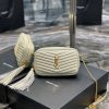 saint laurent lou mini bag white in quilted grain de poudre with gold hardware for women 7