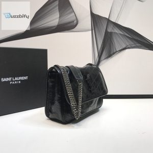 saint laurent niki baby chain bag in crinkled vintage black for women 8 4