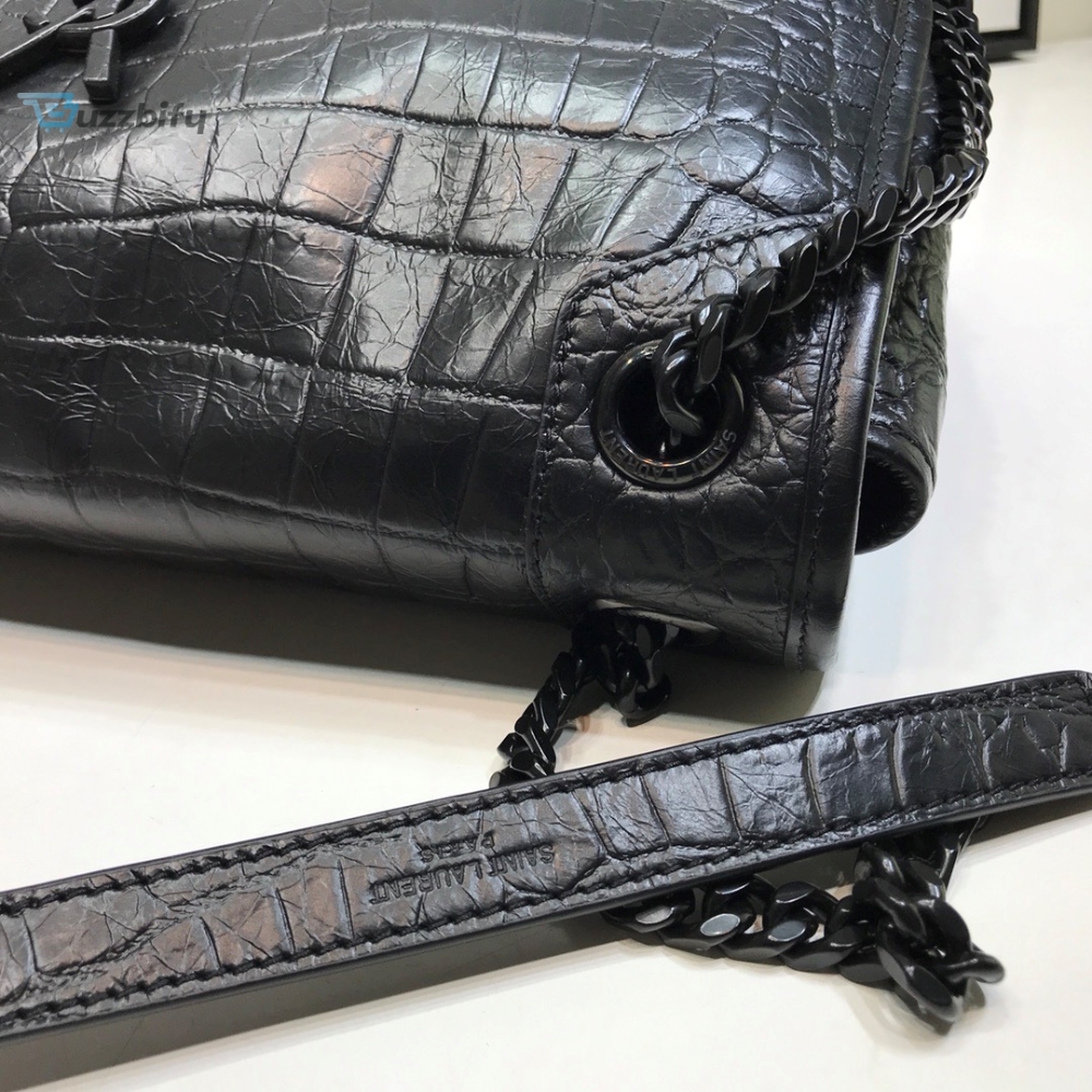 Saint Laurent Niki Medium Chain BagIn-Embossed Black For Women 11in/28cm YSL 6331501K00U1000 