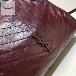 saint laurent niki medium shopping bag burgundy for women 12 4