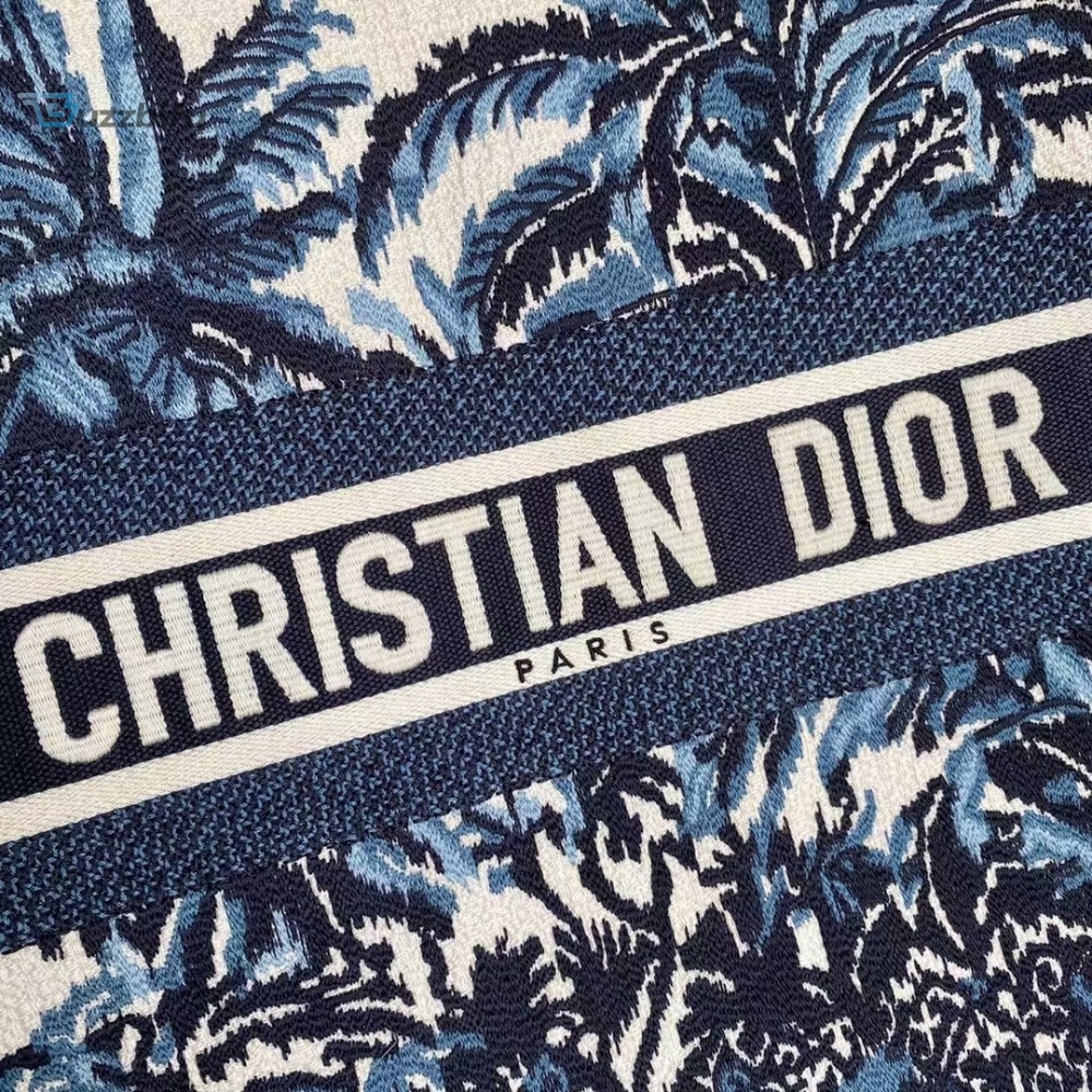Christian Dior Large Blue Multicolor Dior Book Tote Canvas For Women 42cm/16.5in CD 