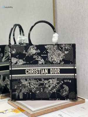 christian dior large dior book tote black and white for women womens handbags 16