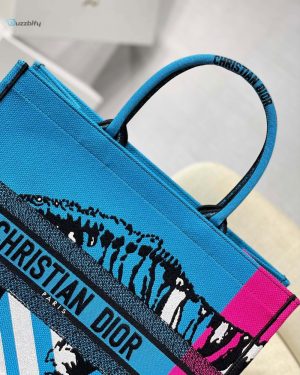 christian dior large dior book tote blue and pink for women womens handbags 16 2