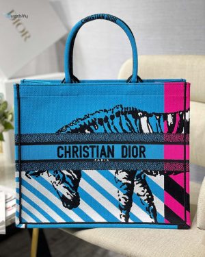 christian dior large dior book tote blue and pink for women womens handbags 16