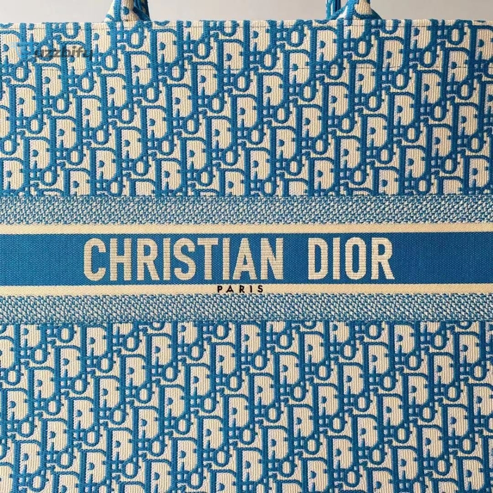 Christian Dior Large Dior Book Tote Blue For Women Womens Handbags 16.5In42cm Cd