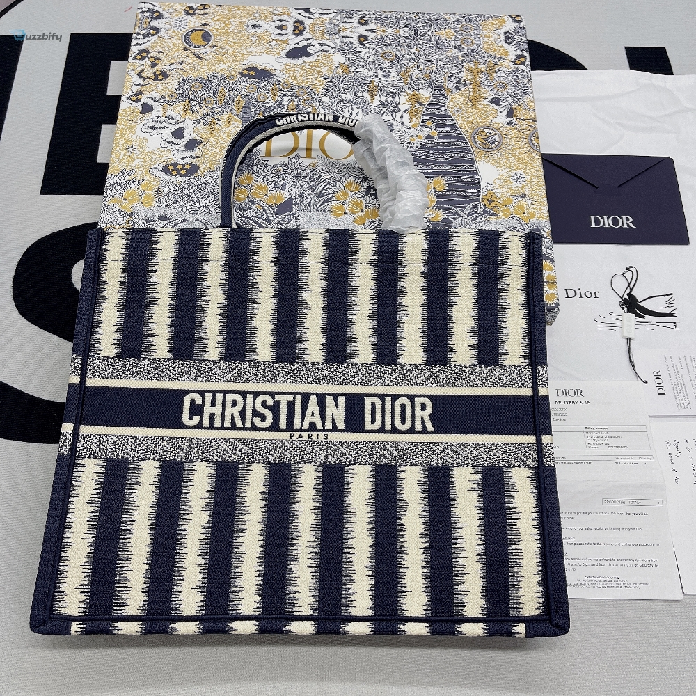 Christian Dior Large Dior Book peace Tote Blue, For Women, Women�s Handbags 16.5in/42cm CD 