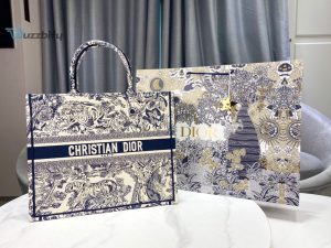 christian dior large dior book tote blue multicolor for women womens handbags 16 13