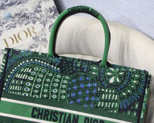 christian dior large dior book tote green multicolor for womens handbags 16 1