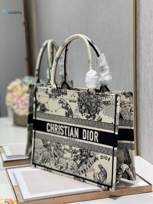 christian dior medium dior book tote bag blackwhite for women womens handbags shoulder bags 36cm cd m1296zrhz m941 buzzbify 1 1
