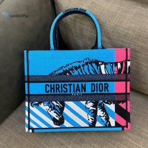 christian dior medium dior book tote bright blue and bright pink djungle pop embroidery bluepink for women womens handbags 36cm cd m1296zron m888 name embroidery upon request buzzbify 1