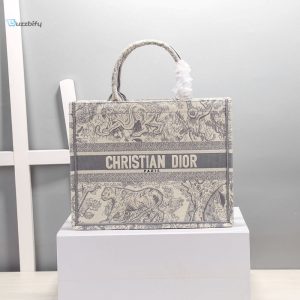 christian dior medium dior book tote gray for women womens handbags 14in36cm cd m1296ztdt m932 name embroidery upon request buzzbify 1