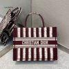 christian dior medium dior book tote red dstripes embroidery for women 36cm16