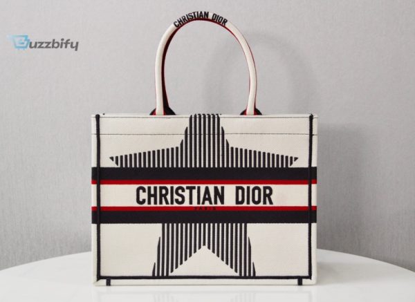 christian dior medium dior book tote white for women womens handbags 14 14in 14 14cm cd name embroidery upon request buzzbify 14 14