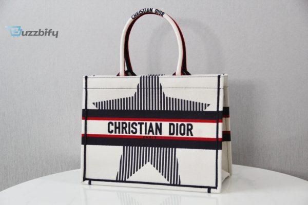 christian dior medium dior book tote white for women womens handbags 44in 46cm cd name embroidery upon request buzzbify 4 4