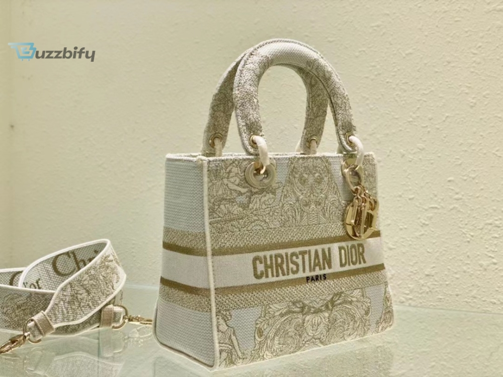 Christian Dior Medium Lady D-Lite Bag, Beige, For Women Women�s Handbags, Crossbody Bags, 24cm CD 