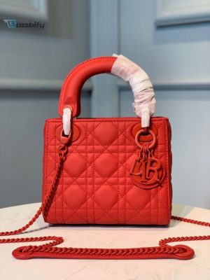 christian dior mini lady dior bag with chain matte hardware springsummer collection red for women womens handbags 18cm cd buzzbify 1