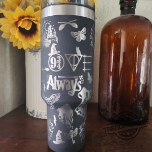 harry potter cup engraved tumbler with handle 360 full wrap design 40oz water bottle wizard tumbler buzzbify 2