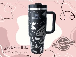 harry potter stanley cup engraved stanley tumbler with handle 360 full wrap design 40oz stainless steel water bottle tiktok cup buzzbify 2