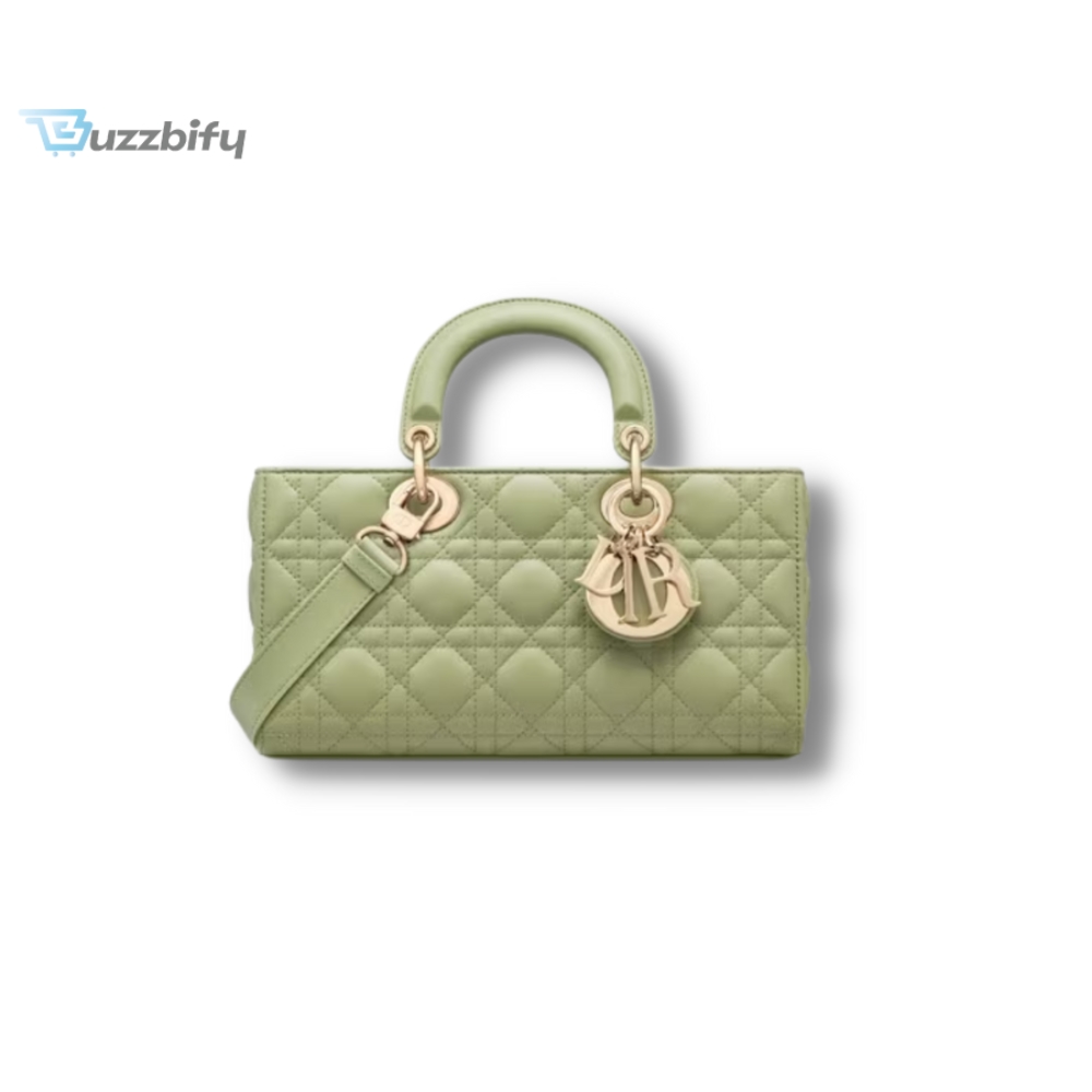 Medium Lady Djoy Bag Ethereal Green Cannage For Women M0540onge_M73h