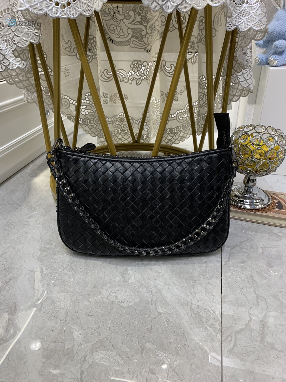 Bottega Veneta Crossbody Bag Black For Women Womens Bags 9.4In24cm