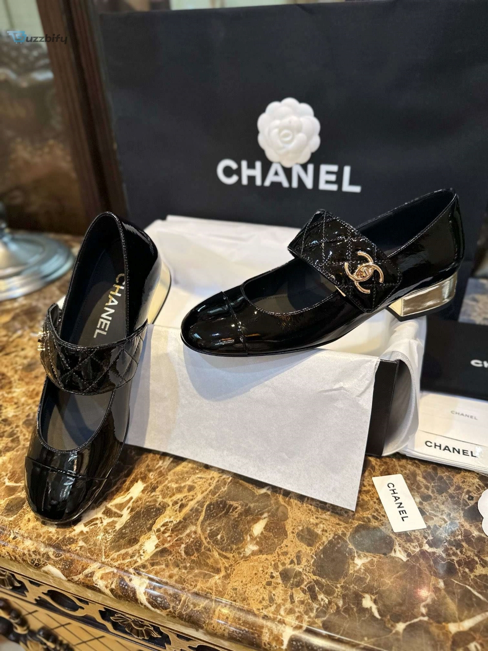 Chanel Mary Janes Sandals Black For Women