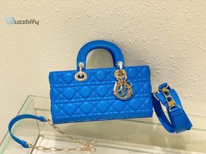 christian dior lady djoy bag blue for women womens handbags 26cm10in cd buzzbify 1