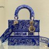 christian dior medium lady dlite bag blue for women womens handbags 24cm9
