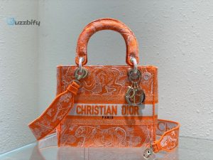 christian dior medium lady dlite bag orange for women womens handbags 24cm9