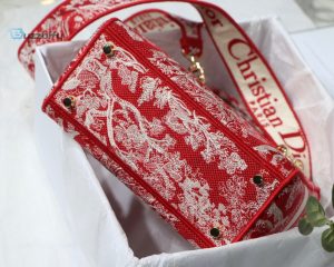 christian dior medium lady dlite bag red for women womens handbags 24cm9 10