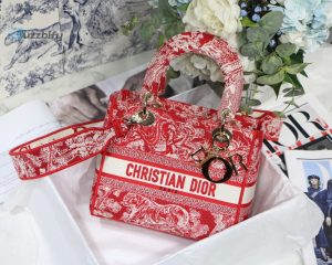 christian dior medium lady dlite bag red for women womens handbags 24cm9