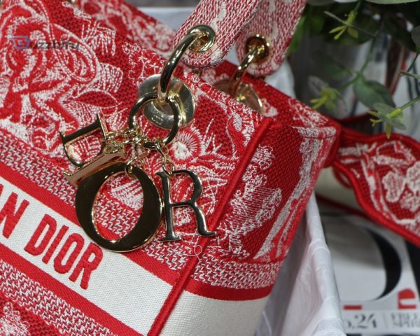 christian dior medium lady dlite bag red for women womens handbags 24cm9 6