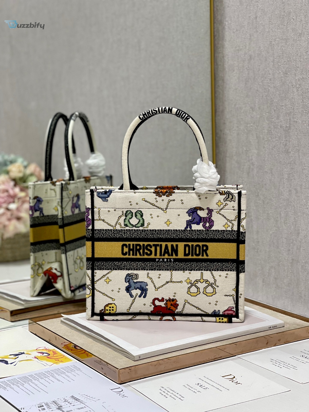 Christian Dior Small Dior Book Tote white, For Women, Women�s Handbags 26.5cm/10.5in CD M1265ZRTY_M941 