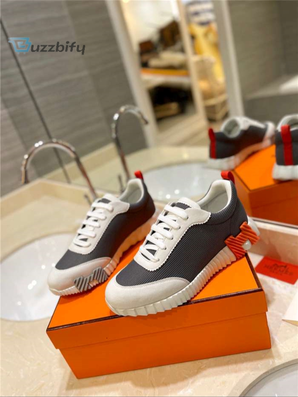 Hermes Bouncing Sneaker Dark Grey For Women