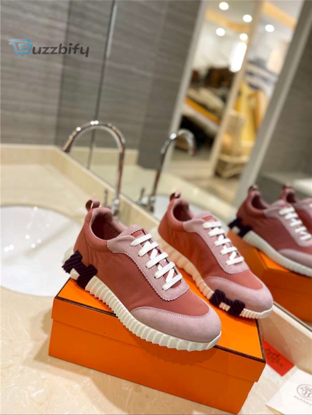 Hermes Bouncing Sneaker Pink For Women